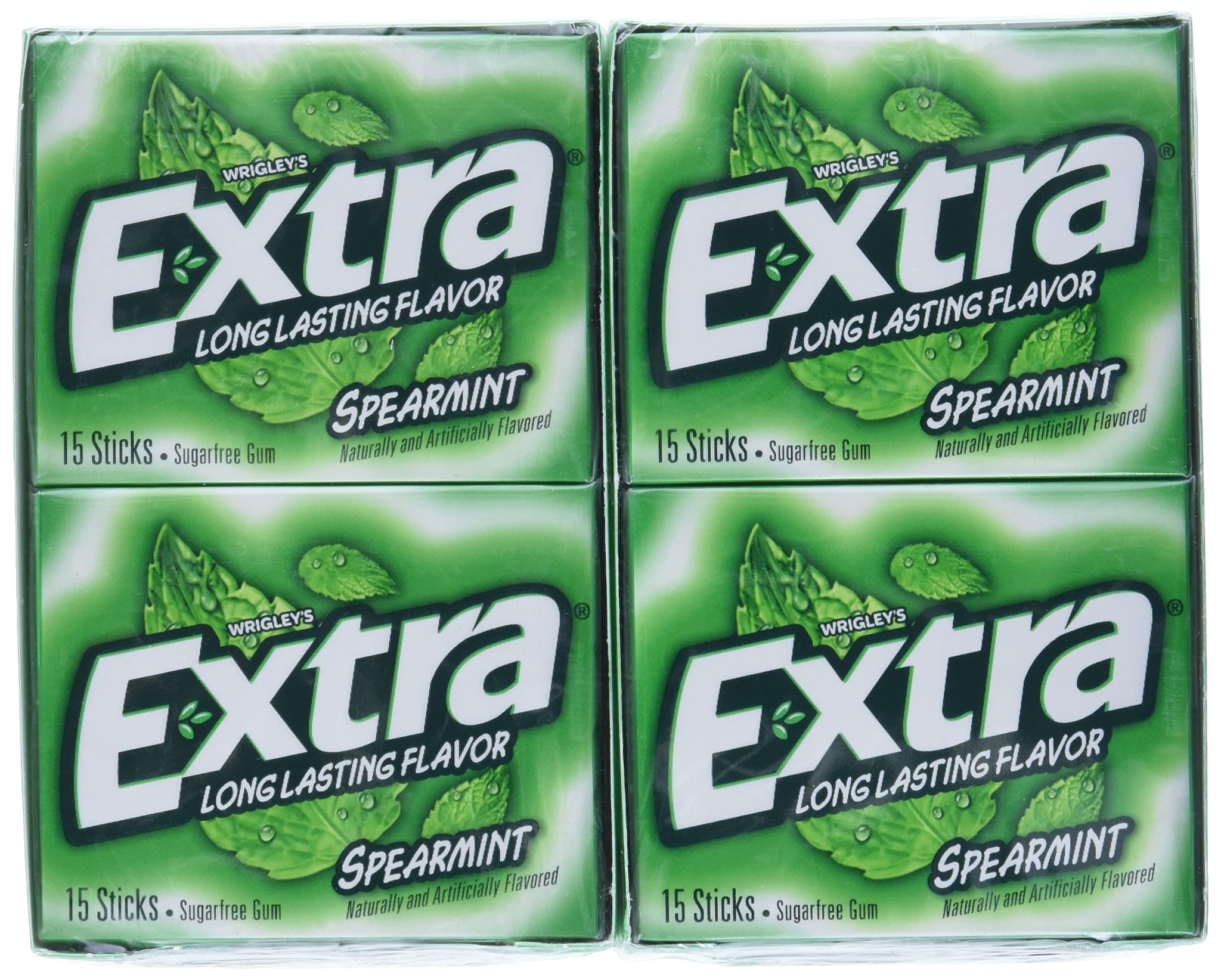 Wrigley's Sugar Free Gum, Extra Spearmint,20 count,15 sticks each