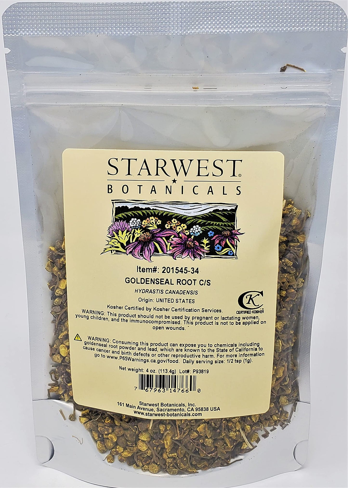 Goldenseal Root C/S Wildcrafted