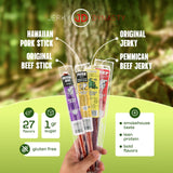 Jerky Dynasty The Ultimate 27-Piece Exotic Jerky Gift Set - Buffalo Bob's Wild Game Jerky Variety Pack - Exclusive Flavors & Protein Snack