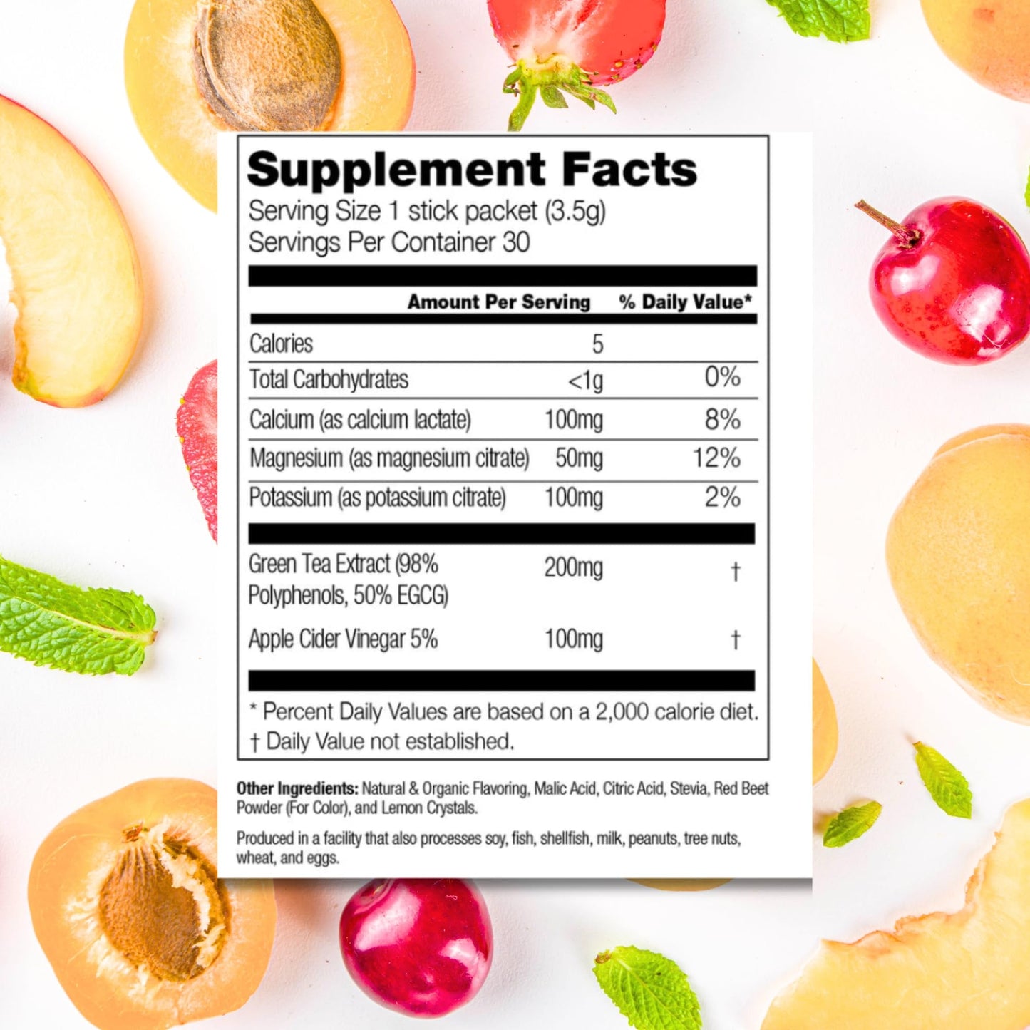 310 Nutrition Electrolyte Lemonade Powder, Sugar-Free Hydration & Energy Drink Mix, Low-Calorie Water Flavoring Packets - Peach Pear Flavor - 30