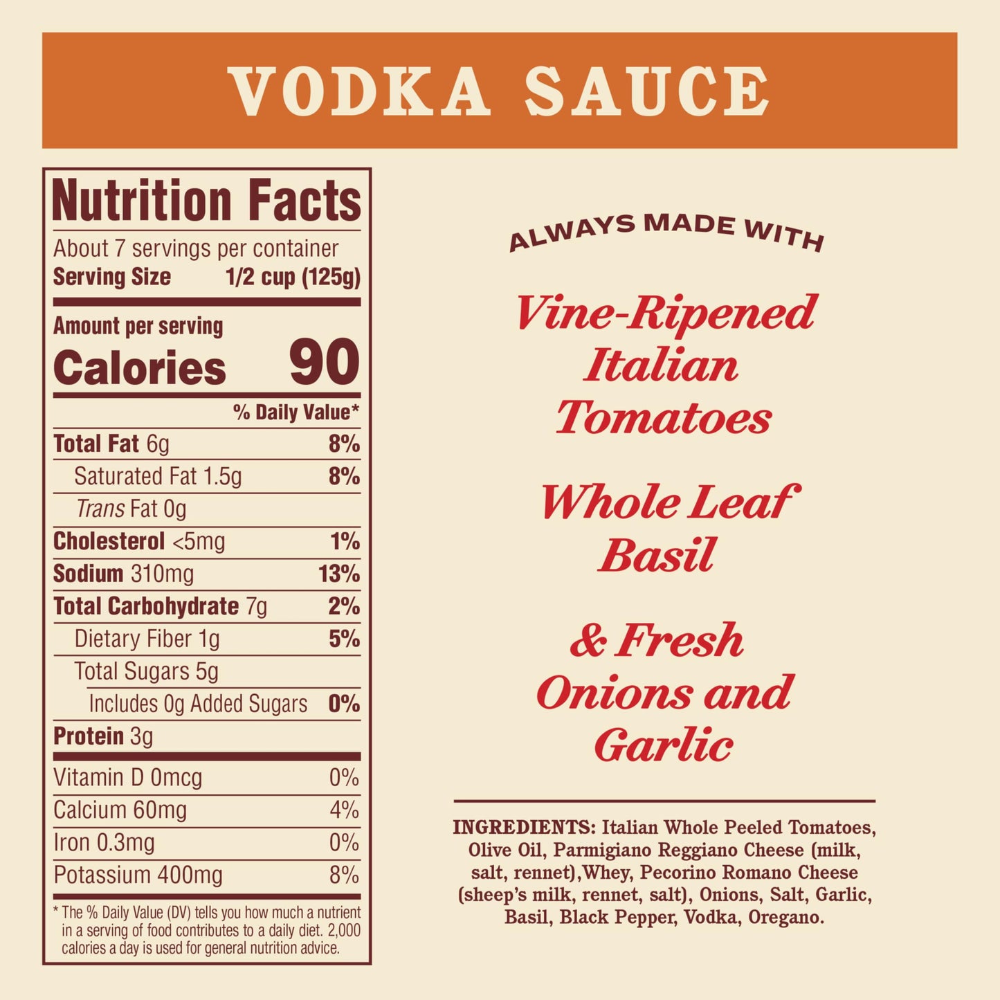 Rao's Homemade Vodka Sauce, 32 oz, Creamy Tomato Sauce, Pasta Sauce, Carb Conscious, Keto Friendly, All Natural, Premium Quality, With Parmigiano