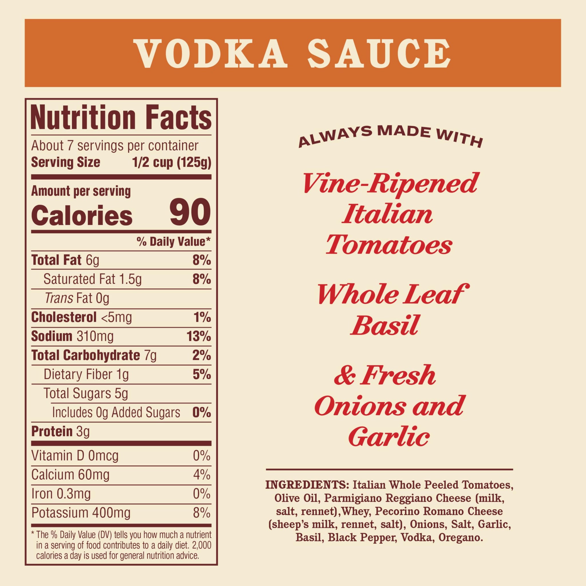 Rao's Homemade Vodka Sauce, 32 oz, Creamy Tomato Sauce, Pasta Sauce, Carb Conscious, Keto Friendly, All Natural, Premium Quality, With Parmigiano