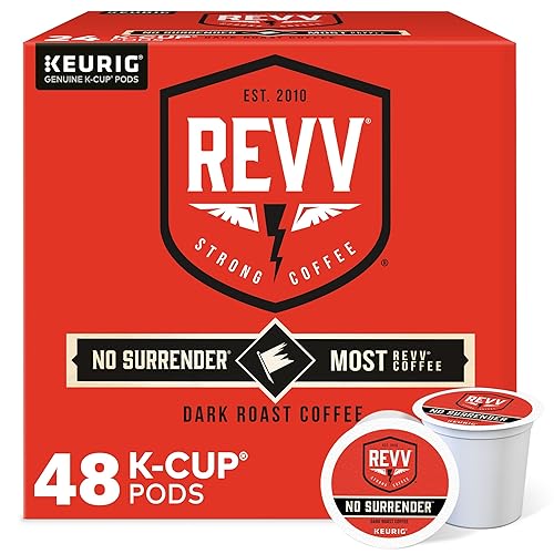REVV No Surrender Keurig Single-Serve K-Cup Pods, Dark Roast Coffee, 48 Count
