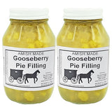 Amish Pie Filling - TWO 32 Oz Jars (Gooseberry)