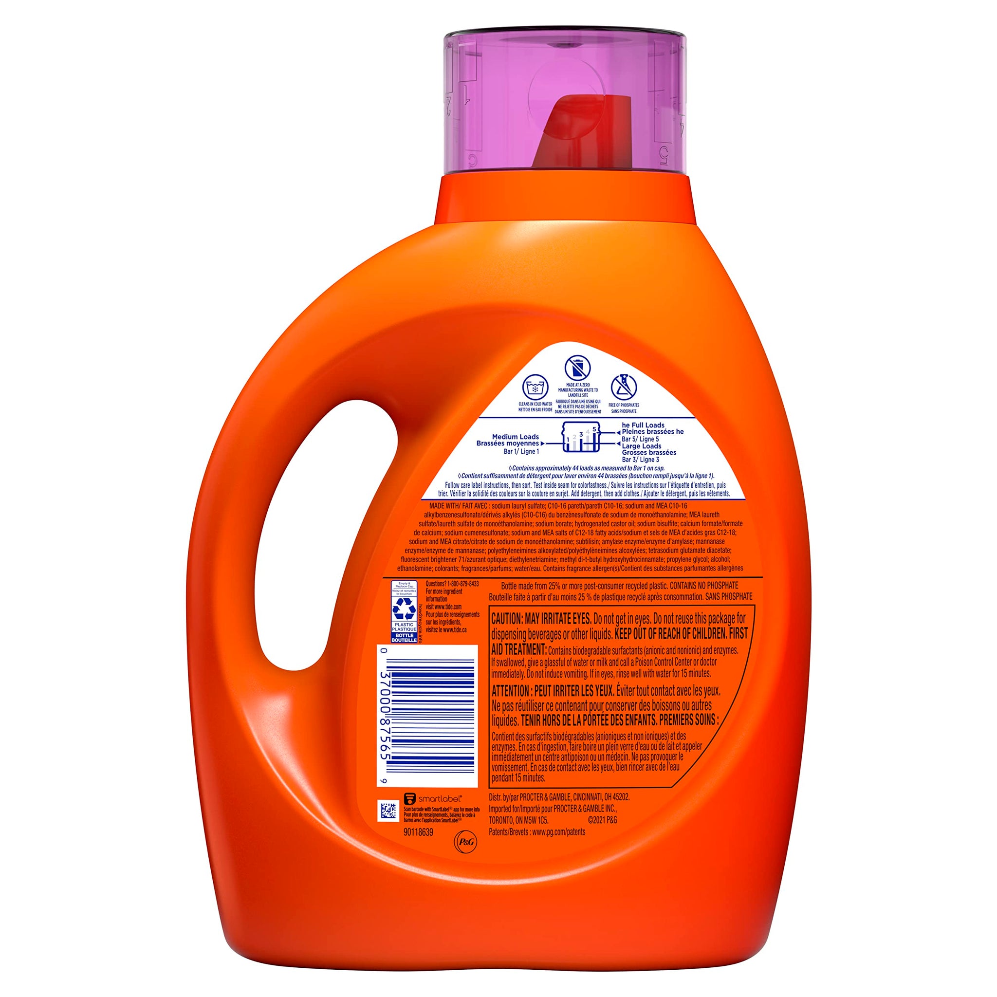 Tide Plus Febreze Freshness Spring & Renewal HE Turbo Clean Liquid Laundry Detergent, 69 fl oz, 44 loads