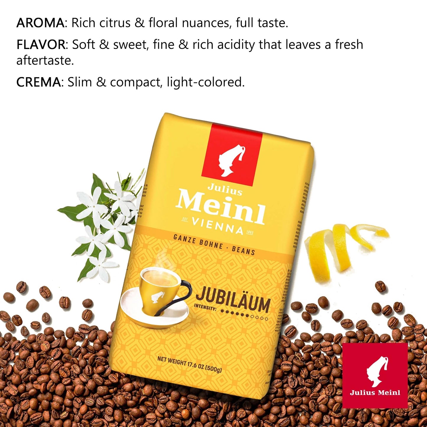 Julius Meinl Jubilee Medium Roast Beans (17oz/500 gr)