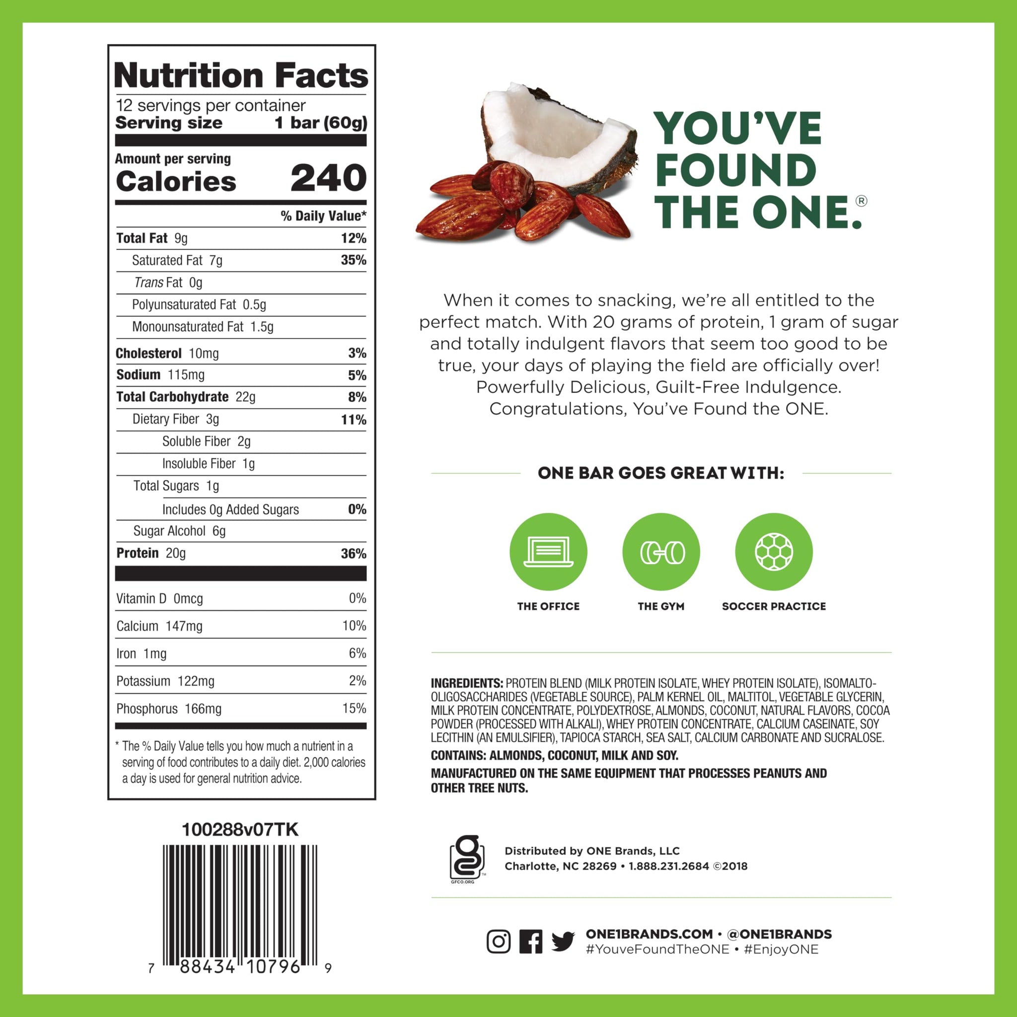 ONE Protein Bars, Best Sellers Variety Pack, Gluten Free Protein Bars with 20g Protein and 1g Sugar, Pantry Staples, 2.12 oz (12 Count)