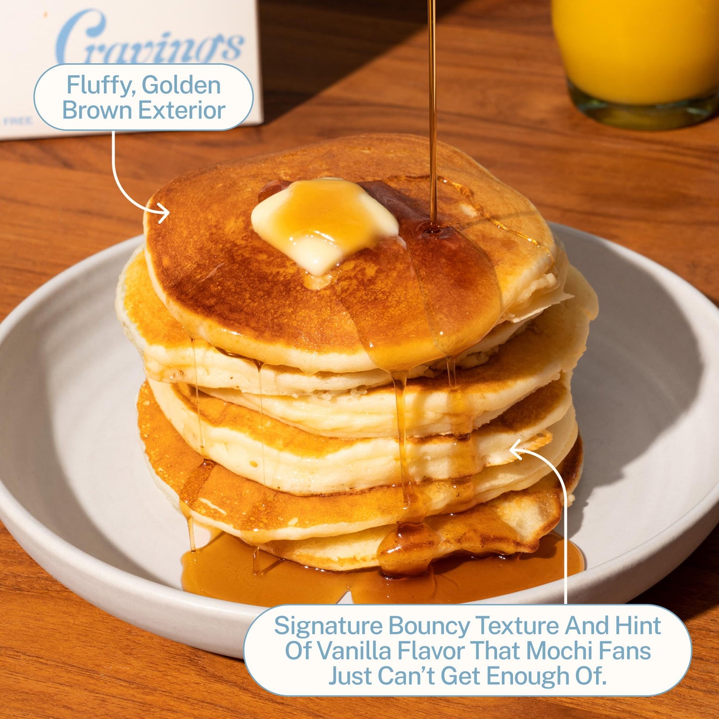 Cravings by Chrissy Teigen Pancake and Waffle Mix, Gluten free, Buttermilk Mochi Pancake & Waffle Mix, 3 Ingredients Mix, Makes 18 Pancakes, 14.2 oz (Pack of 6)