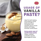 Spicy World Vanilla Bean Paste 4oz Jar - All Natural & Pure - Made with Organic Agave Syrup - For Cooking, Baking & Desserts - 100% Vegan & Kosher