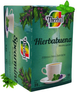 Hierbabuena Té (Spearmint Tea) - 25 Tea Bags - Vegan, 100% Natural - Premium Therbal Brand