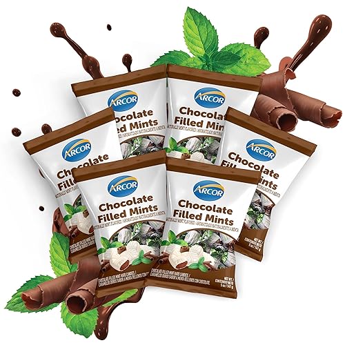 Arcor Chocolate Filled Mints - Sweet, Delicious & Individually Wrapped Hard Candy from South America, Perfect for Parties, Events, and Everyday Treats