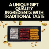 Turkish Delight Behlul by BAKIRKAZAN, Turkish Pistachios Twist Delights 36 piece Candy 8.8 oz, w/ 3 Flavors: Cinnamon, Zereshk, Sesame, Luxury Food