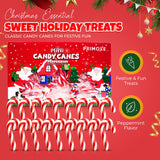 Christmas Mini Candy Canes - Red & White Peppermint Individually Wrapped for Holiday Indulgence - Bulk Christmas Candy for Kids & Adults - Holiday