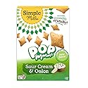 Simple Mills Pop Mmms Sour Cream and Onion Baked Snack Crackers, 1 Pack, Bite-Sized Gluten Free Crackers Made with Real Sour Cream and Wholesome