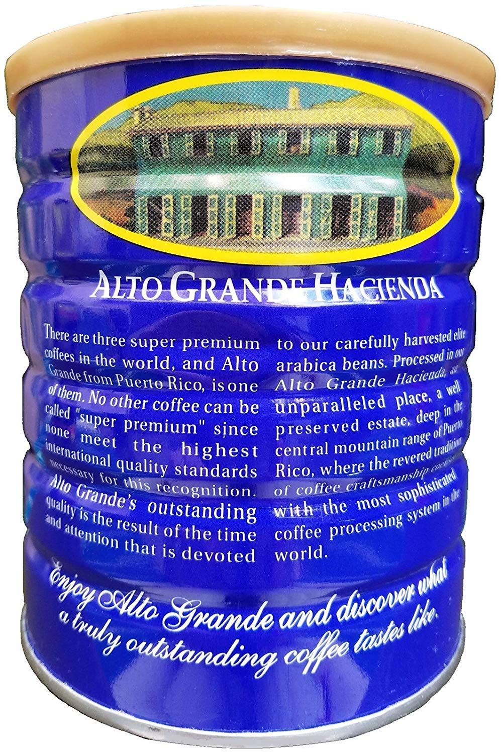 Alto Grande Super Premium Medium-Dark Ground Coffee 8.8 Ounce Canister and Garrido Expreso Dark Roast Coffee 10 Ounce Canister, Arabica, Puerto Rico