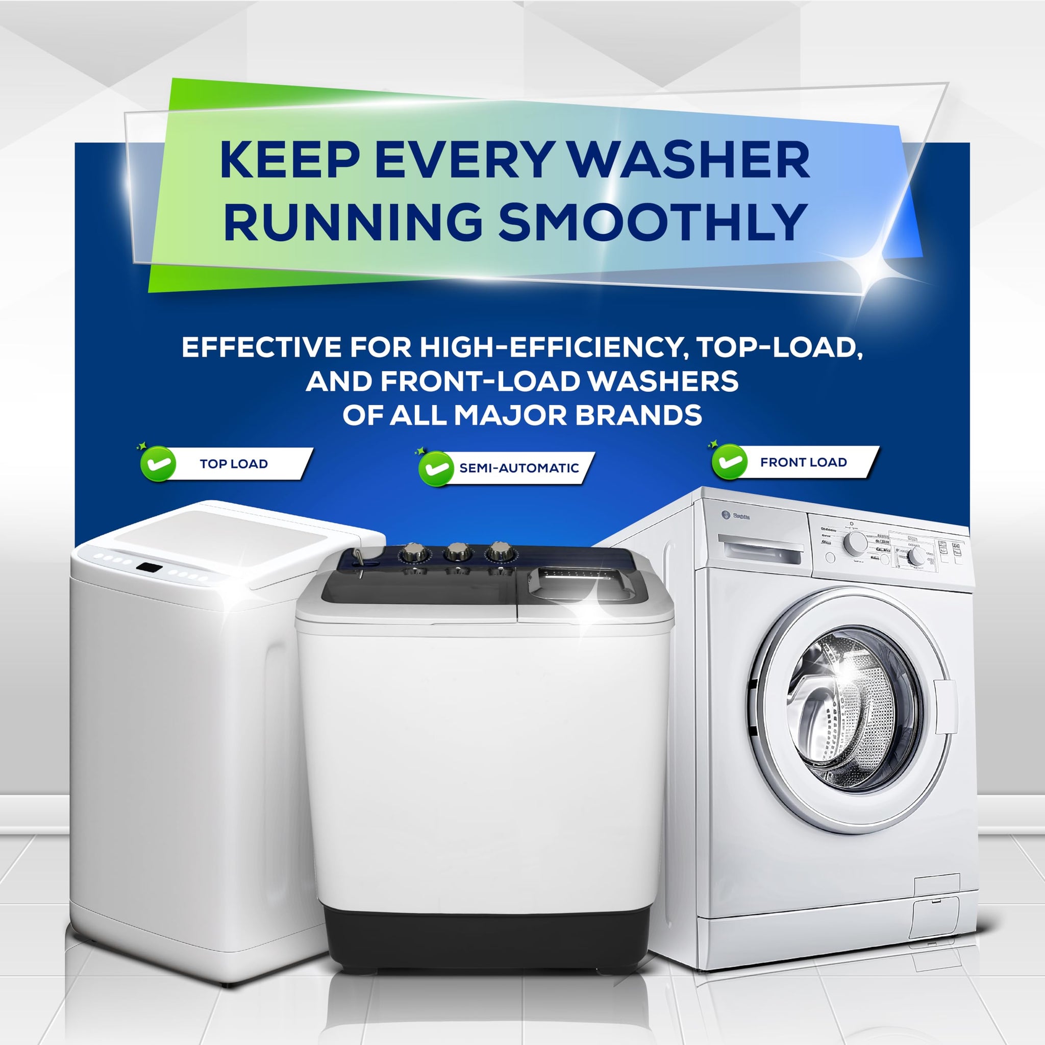 Whirl Fresh Washing Machine Cleaner Tablets, 24 Pack-Deep Cleaning Tablets for Top & Front Load HE Washer Cleaners, Descaler & Deodorizer, Septic
