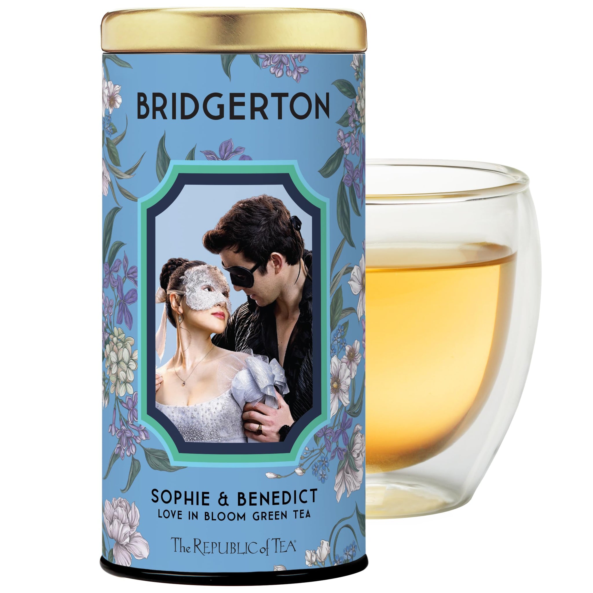 The Republic of Tea - Bridgerton Sophie & Benedict Love in Bloom Green Tea, 36 Tea Bags