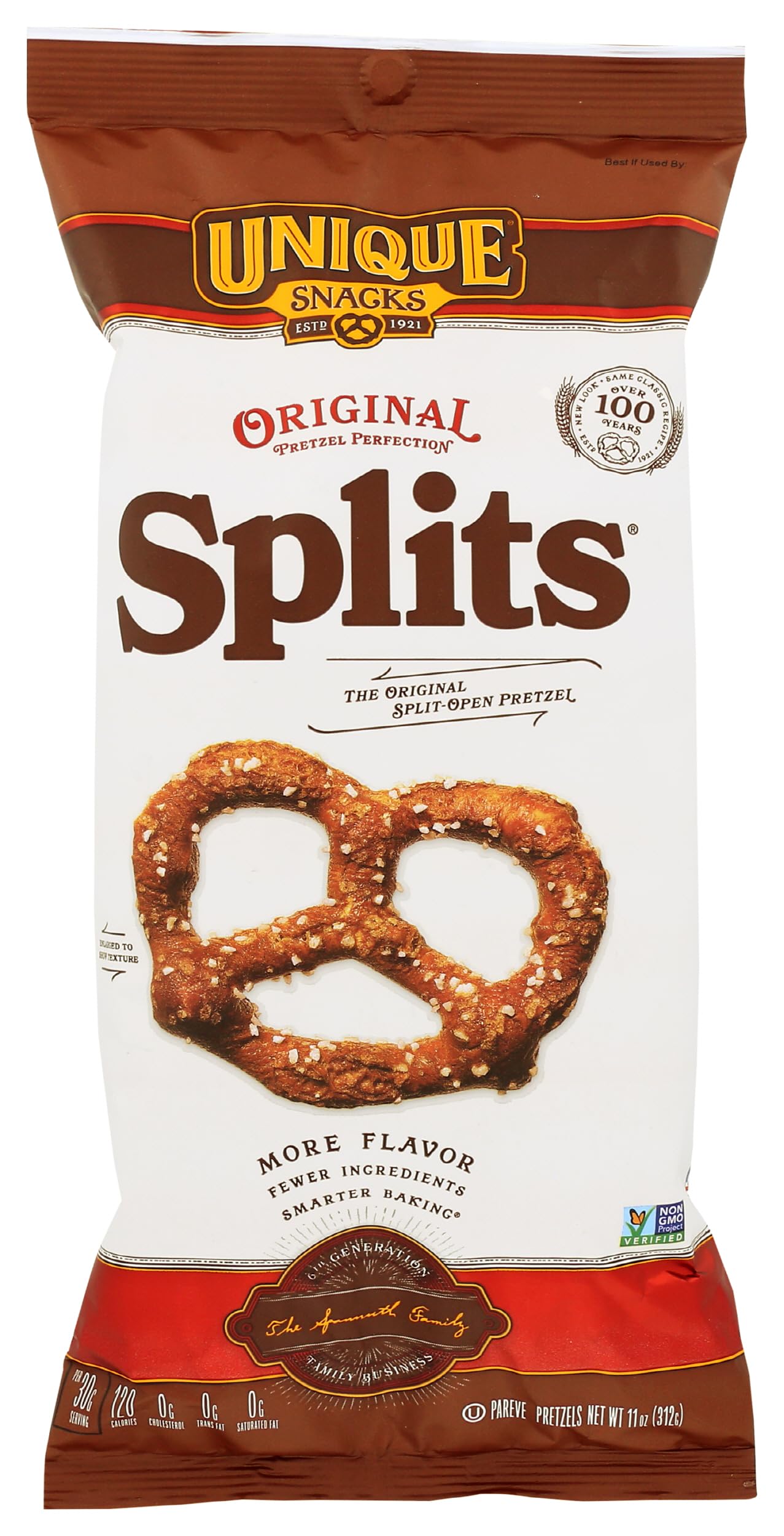 Unique Snacks, Pretzel Splits, 11 Ounce