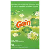 Gain Dryer Sheets - Original - 34 Sheets Per Box - Pack of 2 Boxes