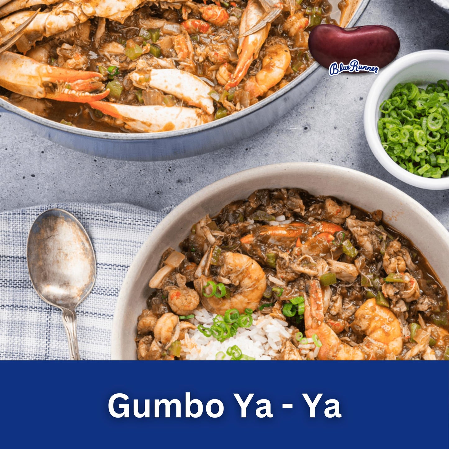 Blue Runner Gumbo Creole Base (Pack of 3) Traditional Louisiana Chicken and Sausage Gumbo Base - Quick and Delicious Meal Solution