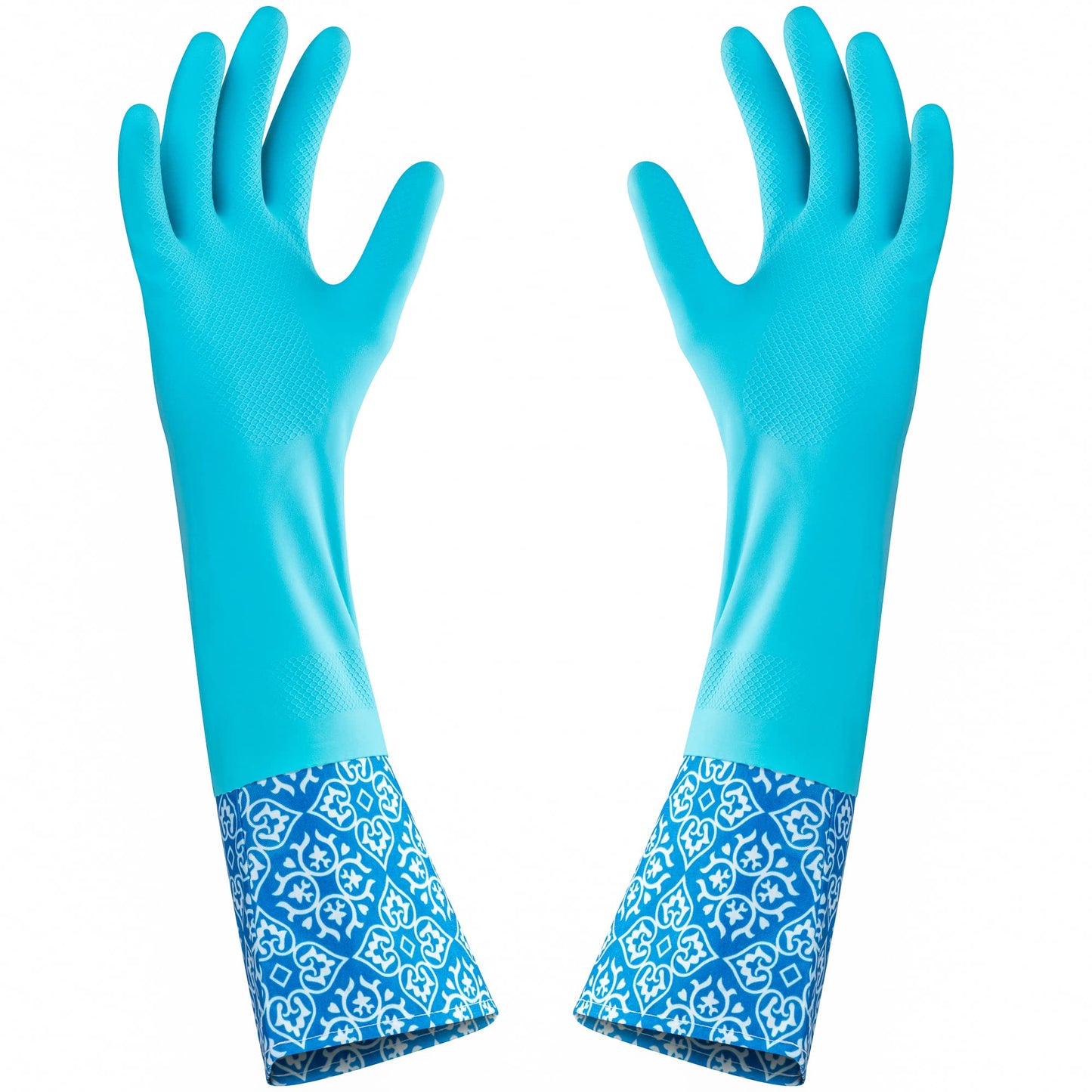 DecorRack 4 Pair Household Cleaning Gloves, Reusable Medium-Sized Multi-Purpose Gloves, Assorted