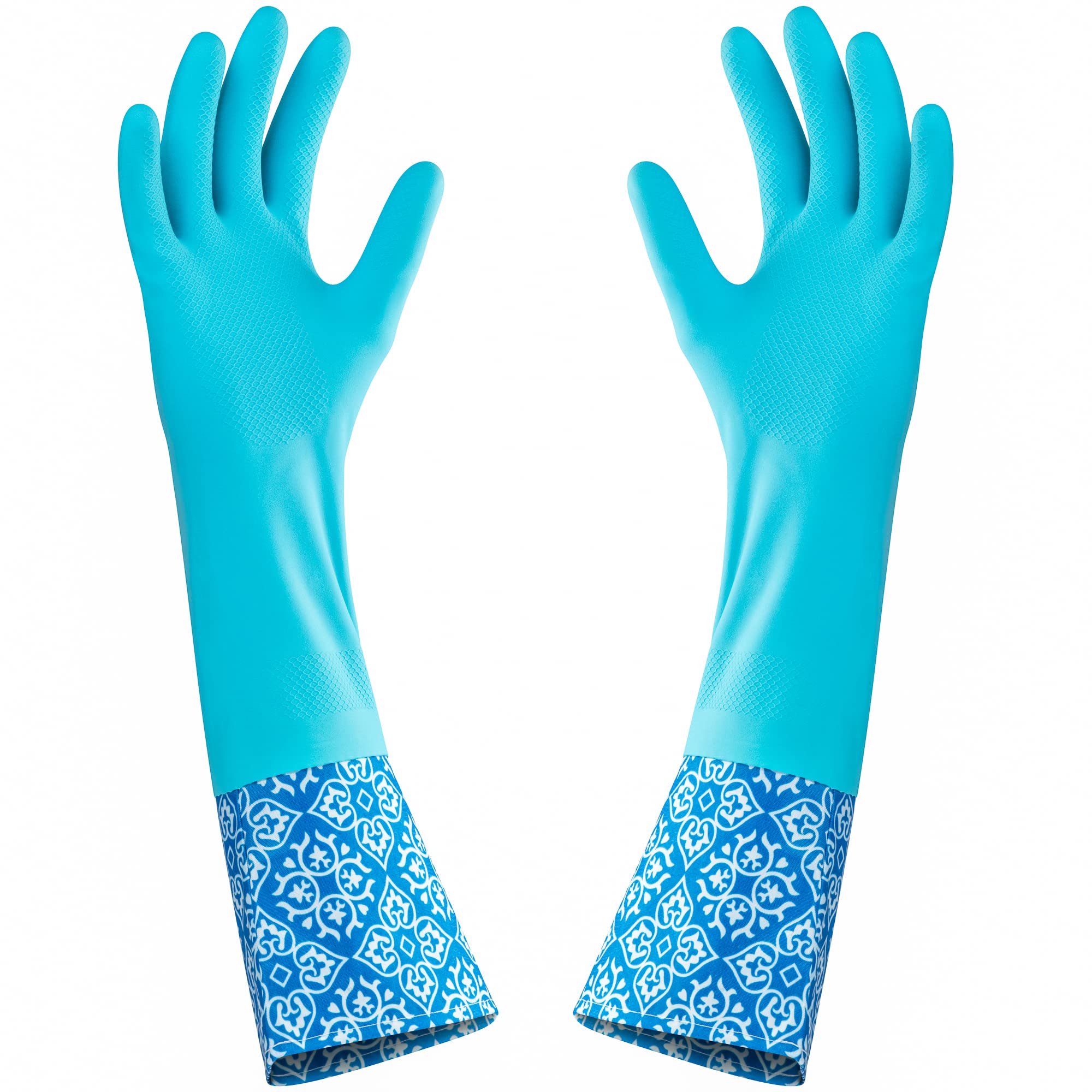 DecorRack 4 Pair Household Cleaning Gloves, Reusable Medium-Sized Multi-Purpose Gloves, Assorted