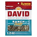 DAVID SEEDS Roasted and Salted Ranch Jumbo Sunflower Seeds, Keto Friendly, 5.25 oz, 12 Pack