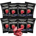HOMESTEAD RESERVE Freeze Dried Strawberry, Pack of 8 Dried Fruit Snacks Individual Packs, Ideal Fruits Chips for Healthy Lifestyles and Active Living