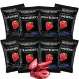 HOMESTEAD RESERVE Freeze Dried Strawberry, Pack of 8 Dried Fruit Snacks Individual Packs, Ideal Fruits Chips for Healthy Lifestyles and Active Living