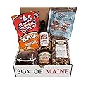 Box of Maine Sweet and Spicy Box - 6 Item Gift Set (Raye's Mustard, Wicked Hot Sauce, Chocolate Whoopie Pie, Chocolate Carmel & Sea Salt Popcorn