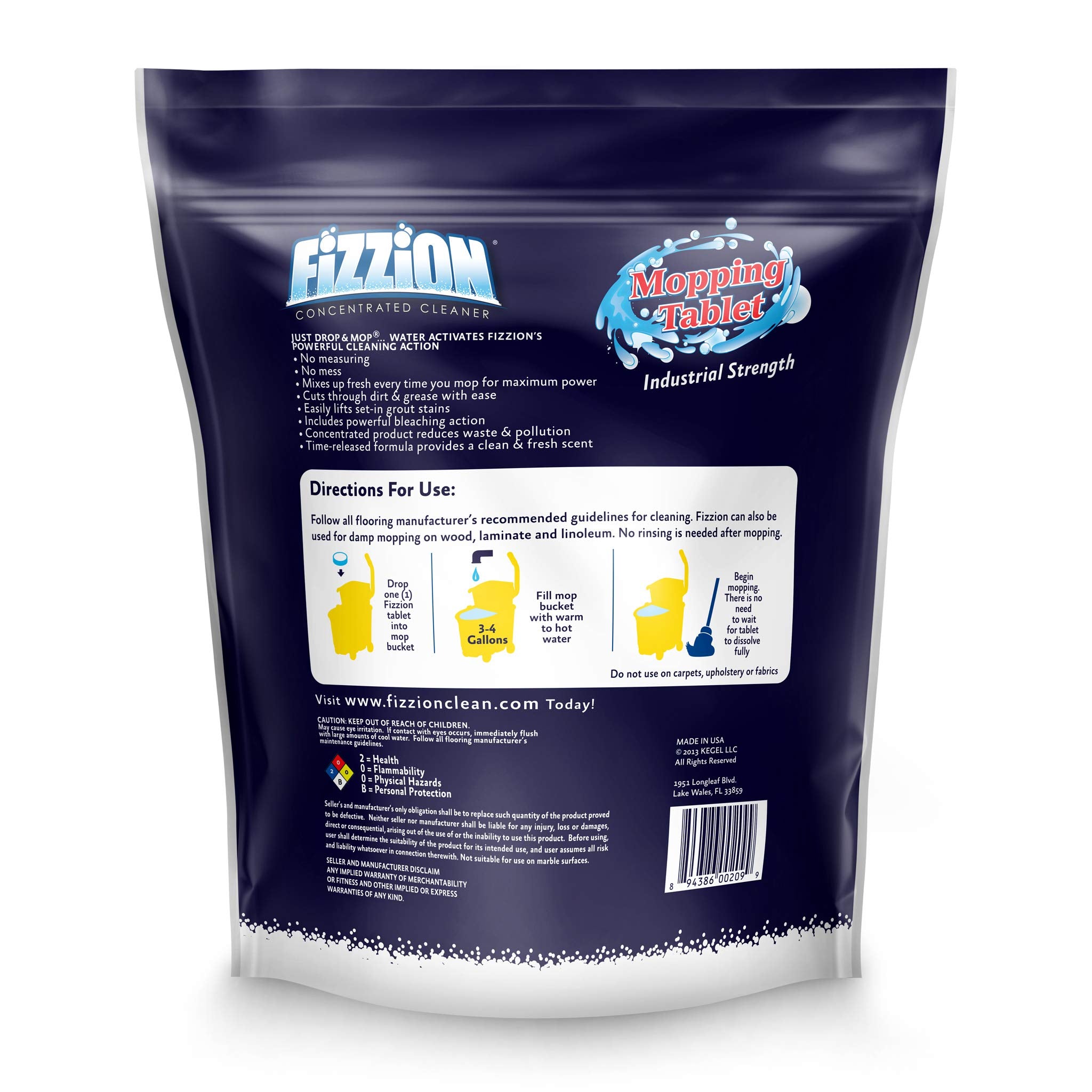Fizzion Industrial Strength Drop and Mop (45 Tablets)
