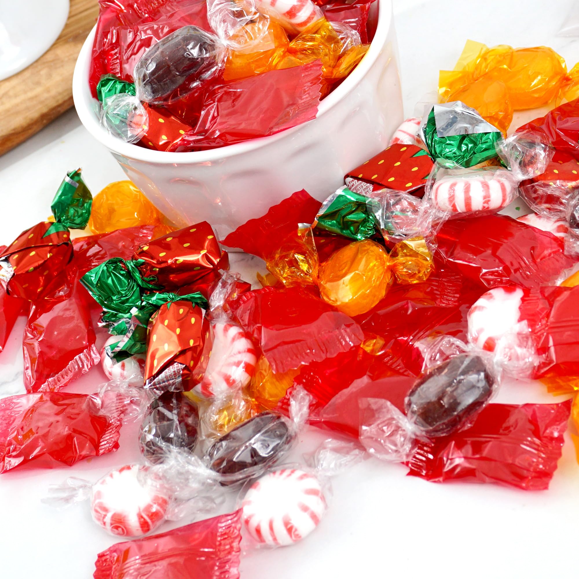 Old Fashioned Hard Candy Assortment, 1 Pound Bulk Candy (Approx. 75 pcs.), Butterscotch, Root Beer Barrels, Strawberry Filled Bon Bons, Cinnamon