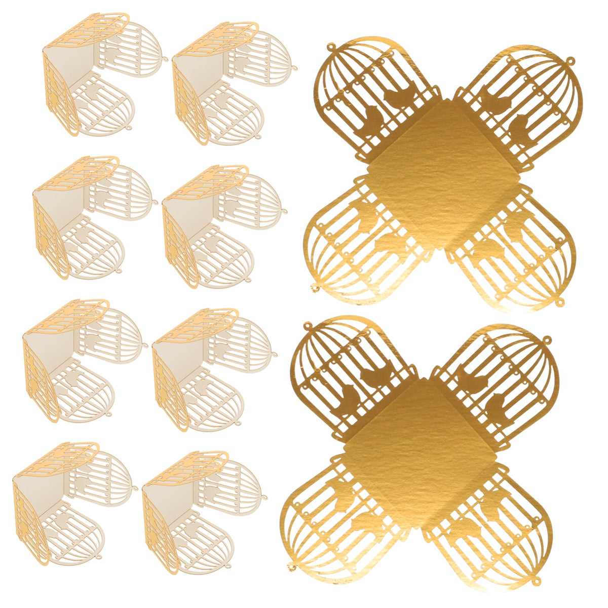 Didiseaon 50Pcs Hollow Out Bird Cage Chocolate Wrappers Decorative Candy Packaging Paper for Weddings Parties and Celebrations Reflective