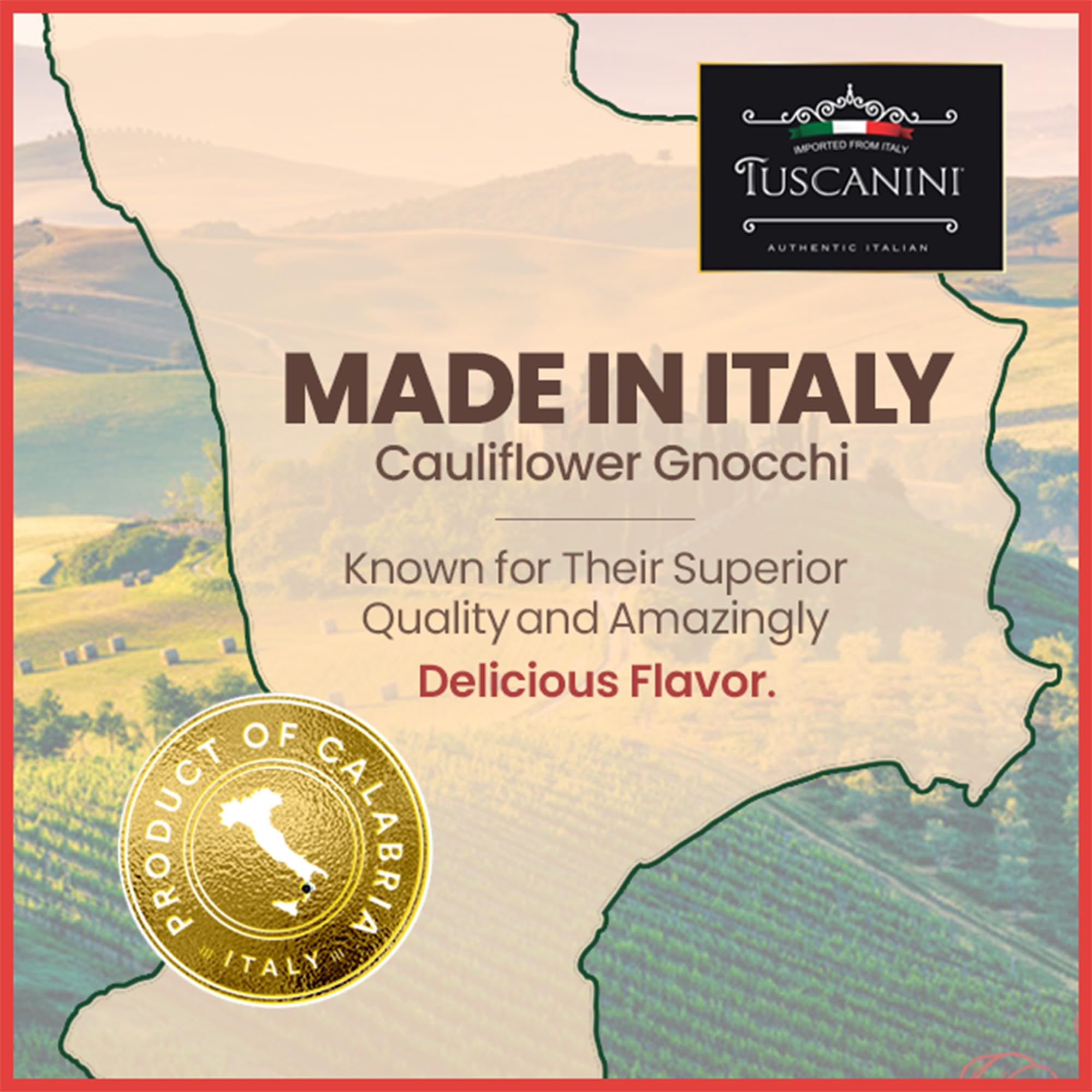 Tuscanini Cauliflower Gnocchi 16oz (2 Pack) | Imported From Italy, Low Fat, Ready in Minutes!