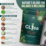 Sip Lab GLTea-1 Yerba Mate Tea Bags | 8 Botanical Blend with Gymnema, Ginger, Cinnamon, Hibiscus | Natural Energy, No Coffee Crash | Premium Pyramid