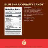 Blue Gummy Sharks | 1-Pound Bag | Dye Free Candy | Shark Gummies for Parties, Buffets, and Goodie Bags | Gummy Fish with Blue Raspberry Flavor | Chewy