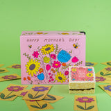 Sweet Flower Shower Surprise Gift Box by Send A Cake, Ready to Gift, No Assembly Required with Chocolate Caramel Crispy Cake - Mother's Day Special