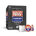 Bulletproof French Kick Dark Roast Single Serve Pods, 24 Count, 100% Arabica Coffee, Clean Coffee Tested for Toxins