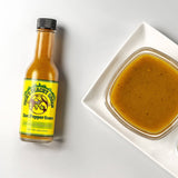 Dirty Dicks Peachy Green Hot Sauce, 5 Fl Oz - A Flavorful Blend of Peppers, Peaches, and Exotic Spices (Pack of 1)