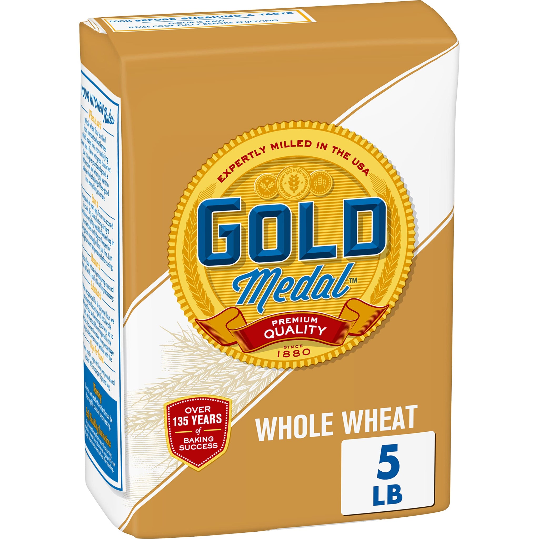 Gold Medal Premium Quality All Natural Whole Wheat Flour, 5 lb