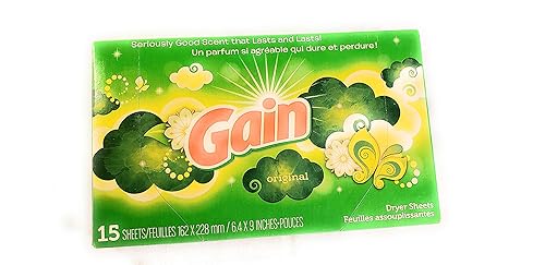 Gain Dryer Sheets 15 Count Box Original Scent Great for travel!