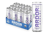 ARDOR ENERGY Sparkling Water with 100mg Natural Caffeine & 200mg L-Theanine from Organic Green Tea for Smooth Energy & Focus | Healthy Energy Drink |