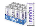 ARDOR ENERGY Sparkling Water with 100mg Natural Caffeine & 200mg L-Theanine from Organic Green Tea for Smooth Energy & Focus | Healthy Energy Drink |