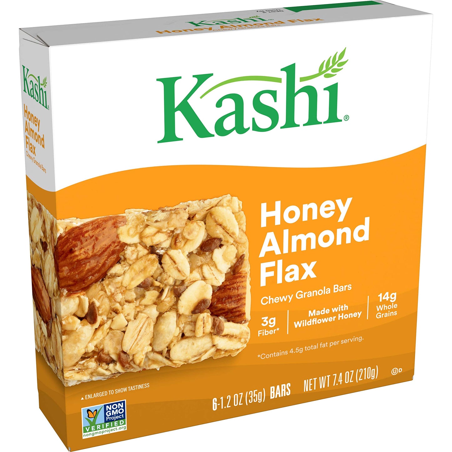 Kashi, Chewy Granola Bars, Honey Almond Flax, 7.4oz Box (6 Count)