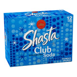 Shasta Club Soda | 12-Pack of 12oz Cans | Crisp & Clean Carbonated Mixer | No Sugar, No Caffeine | Perfect for Cocktails or Sipping Straight