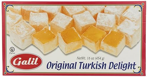 Galil Turkish Delight, Plain, 16-Ounce Boxes (Pack of 4)