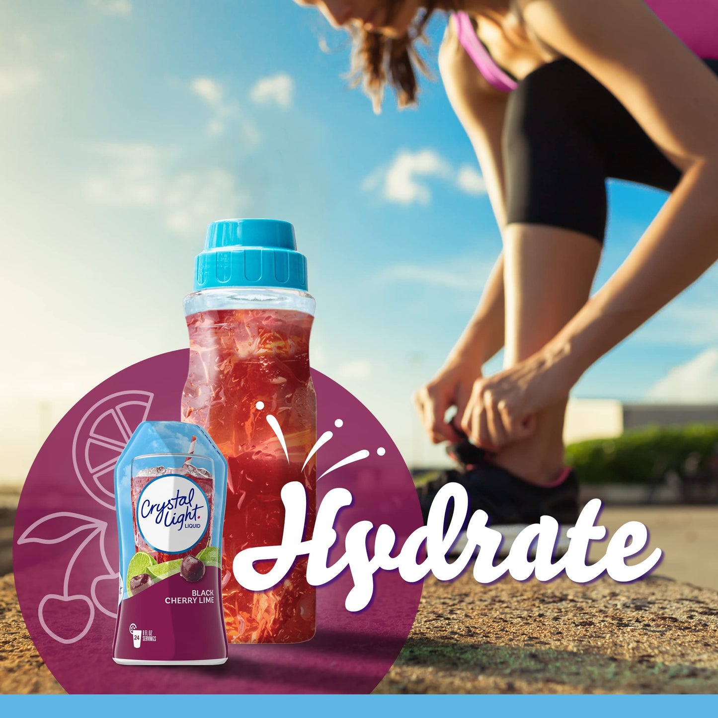 Crystal Light Sugar-Free Black Cherry Lime Zero Calories Liquid Water Enhancer 1 Count 1.62 fl oz