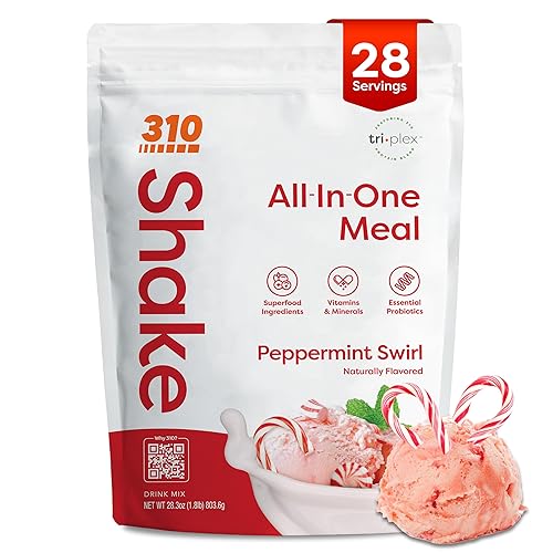 310 Nutrition All-In-One Meal Replacement Shake Powder - Plant-Based Protein Protein Powder with High-Fiber, Probiotics, Digestive Enzymes