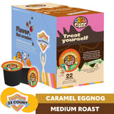 Crazy Cups Decaf Flavored Coffee Pods, Decaf Eggnog Holiday Coffee Pods, Single Serve for Keurig K Cups Machines, Medium Roast, 22 Count