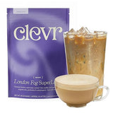 Clevr London Fog Latte, Vegan, Earl Grey Instant Tea Mix, Superfood Powder Blend with Black Tea, Reishi Mushroom, Organic Spices, Coconut Cream